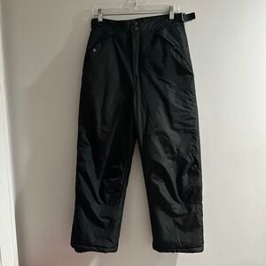 LONDON FOG Kids Black Insulated Snow Ski Pants Size 14-16 Waterproof Winter